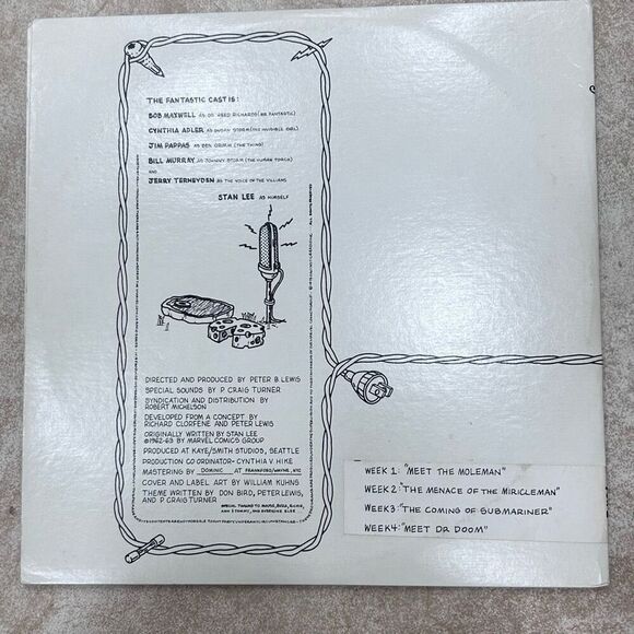 Vtg The Marvel Comics Radio Series Adventures Of The Fantastic Four Record Vinyl - Picture 2 of 9